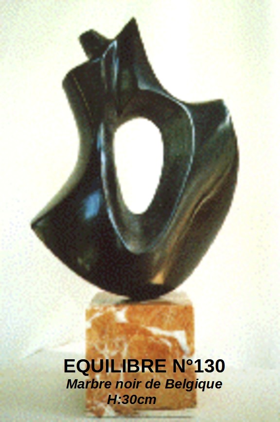 sculpture marbre noir françois agate