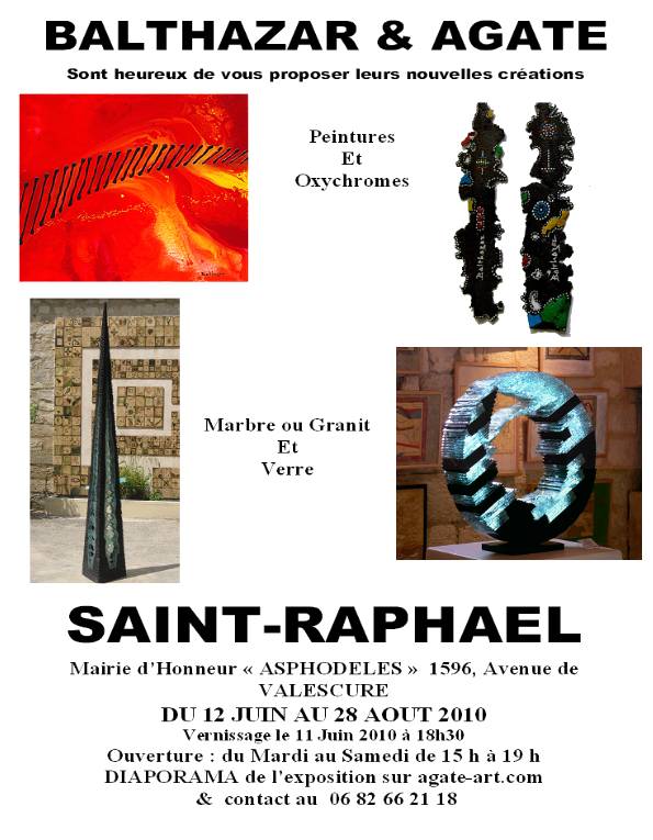 exposition saint raphael 2010 françois agate et liliane balthazar