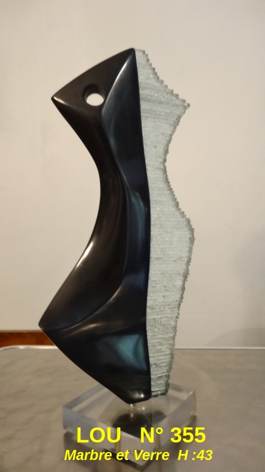sculpture verre et matériaux divers françois agate